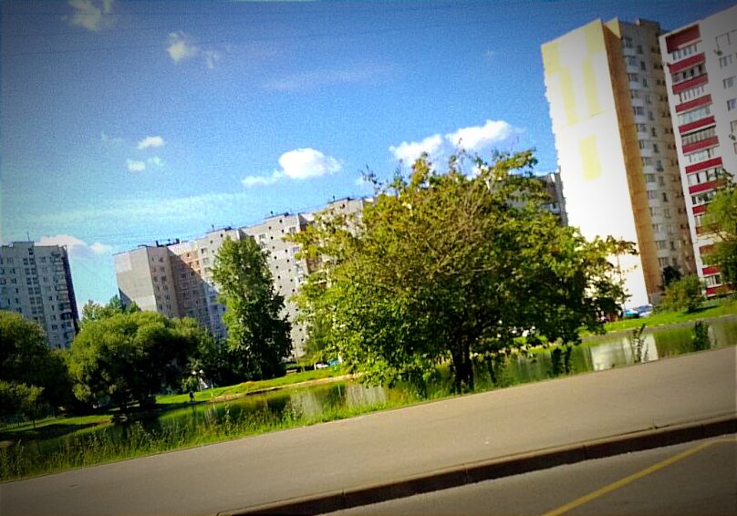 Пруд на Ясном проезде. Каждый раз, проезжая его, мечтаю взять пару пива и сидя на травке, просто глазеть на воду))