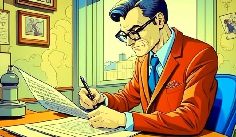 Предприниматель выписывает бумажную доверенность