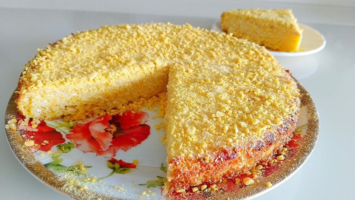 Торт без выпечки с хлопьями кукурузными
