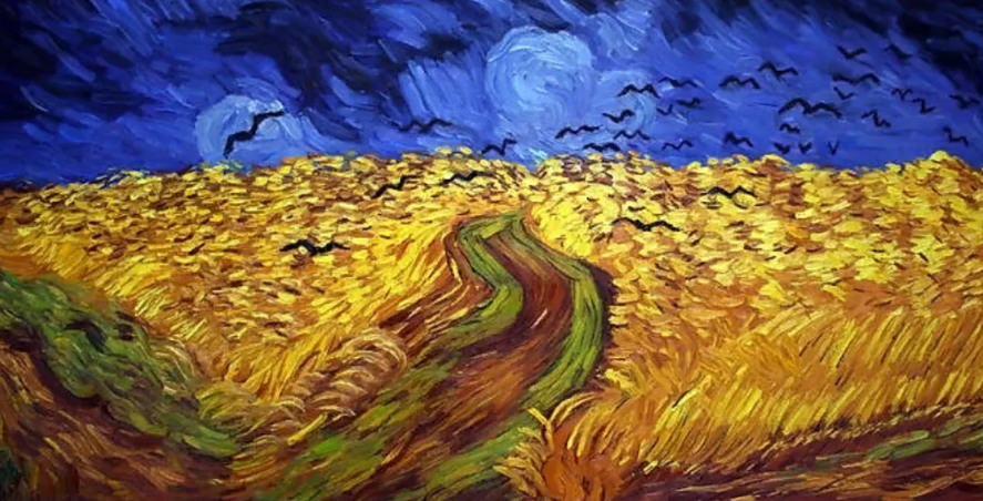 Винсент Ван Гог. Вороны на пшеничном поле. Автор картины обладатель Луны в Стрельце.