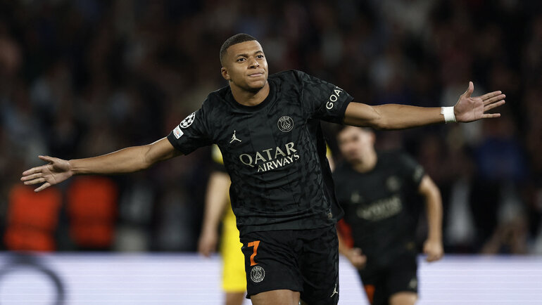    «ПСЖ» — «Боруссия» Дортмунд. Килиан Мбаппе забил первый гол хозяев. Reuters