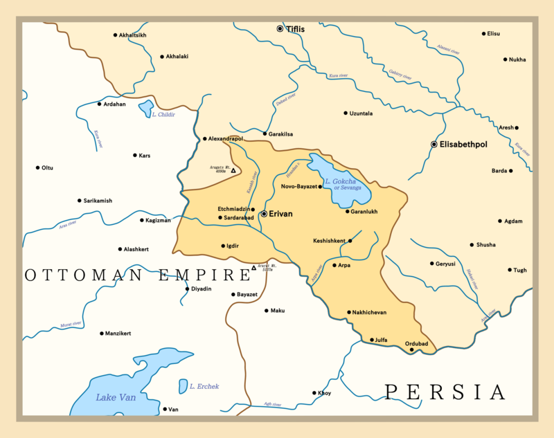 Карта Армянской области (1828 - 1840)