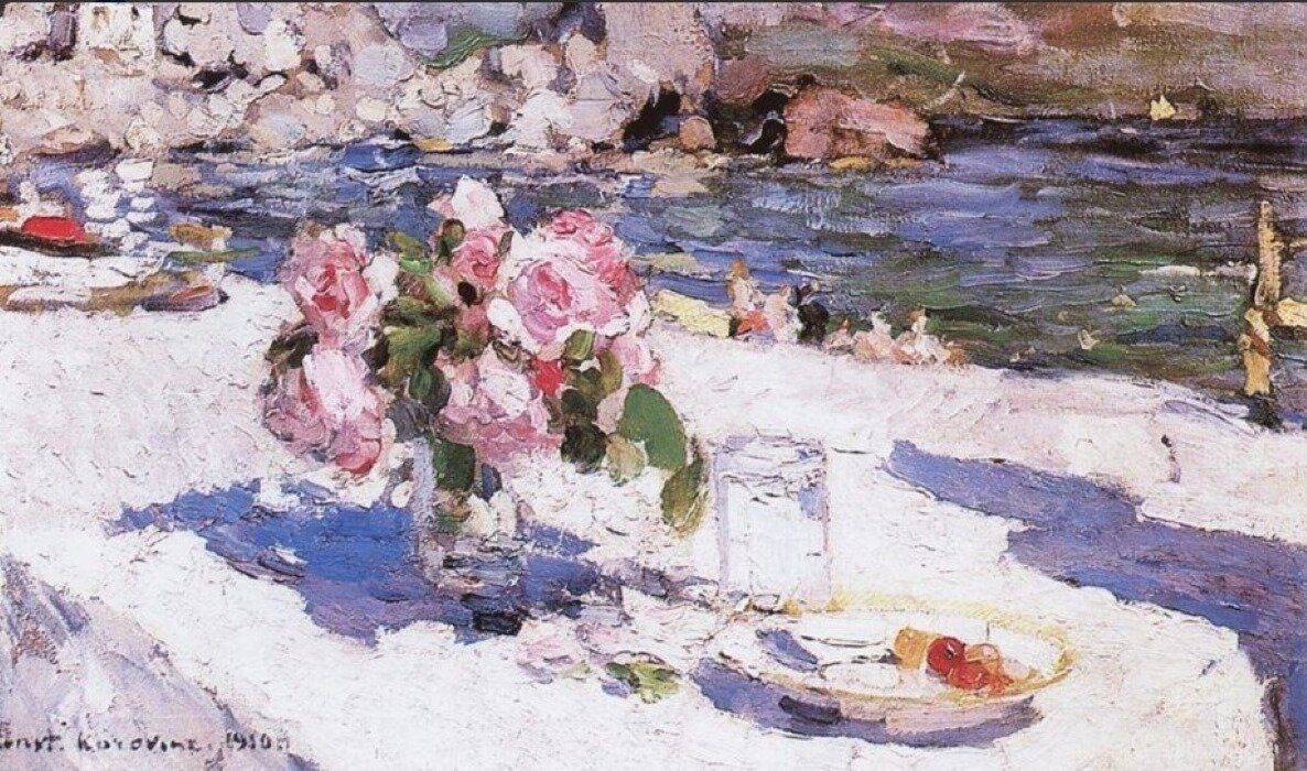 К.Коровин. На берегу моря. 1910.