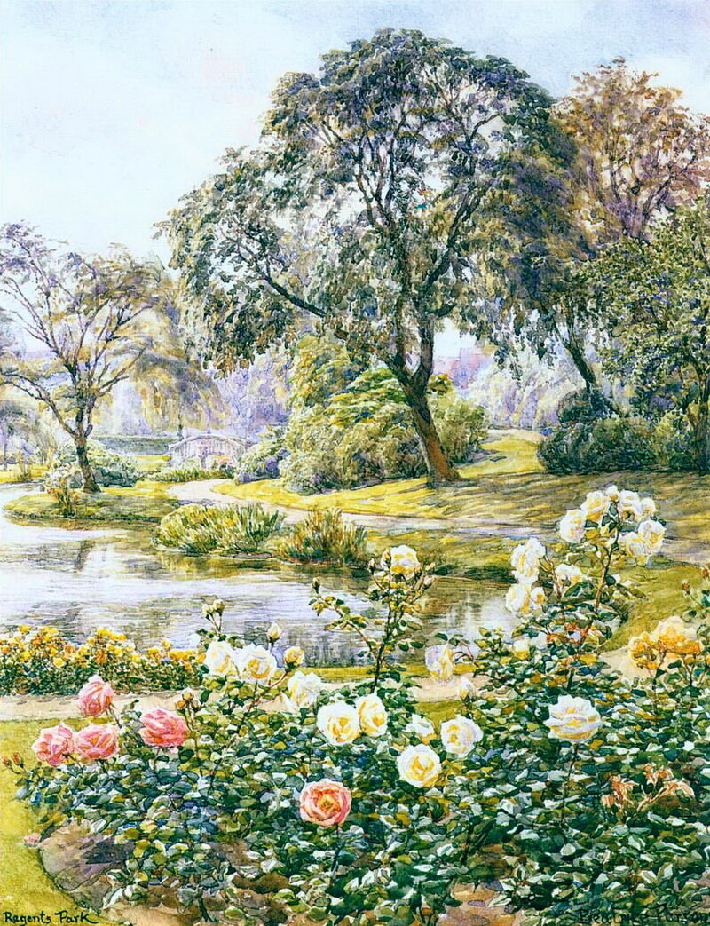 Garden painting. Беатрис е. Парсонс. Художник Беатрис Парсонс. Художница Беатрис Эмма Парсонс. Акварели Беатрис Парсонс.