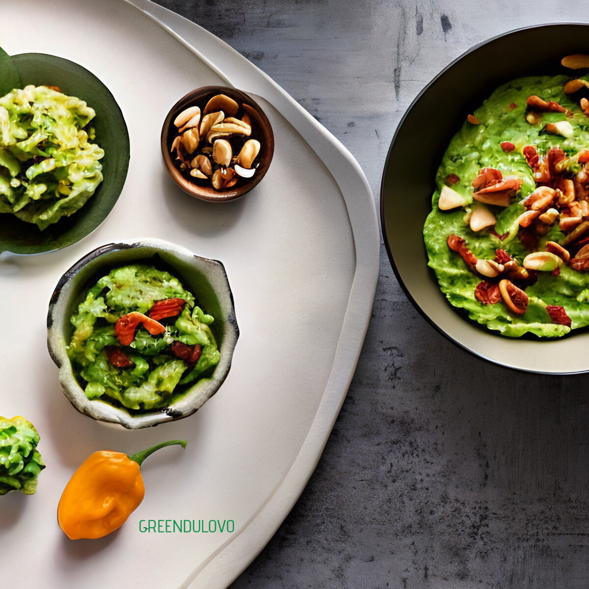 Гуакамолле с острым перцем хабанеро.