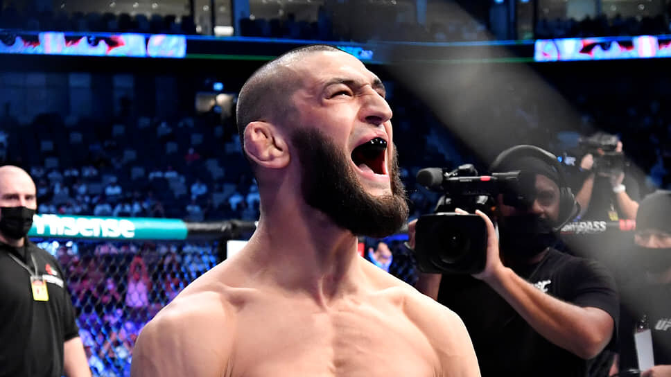 Фото: Chris Unger / Zuffa LLC / Getty Images📷Хамзат Чимаев пока не знает поражений в UFC: он выиграл все свои шесть поединков, пять из них — досрочно