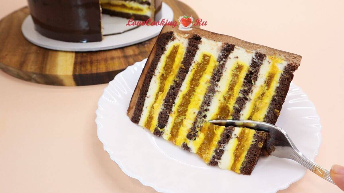 Бисквитный торт Абрикос — рецепт с фото и видео