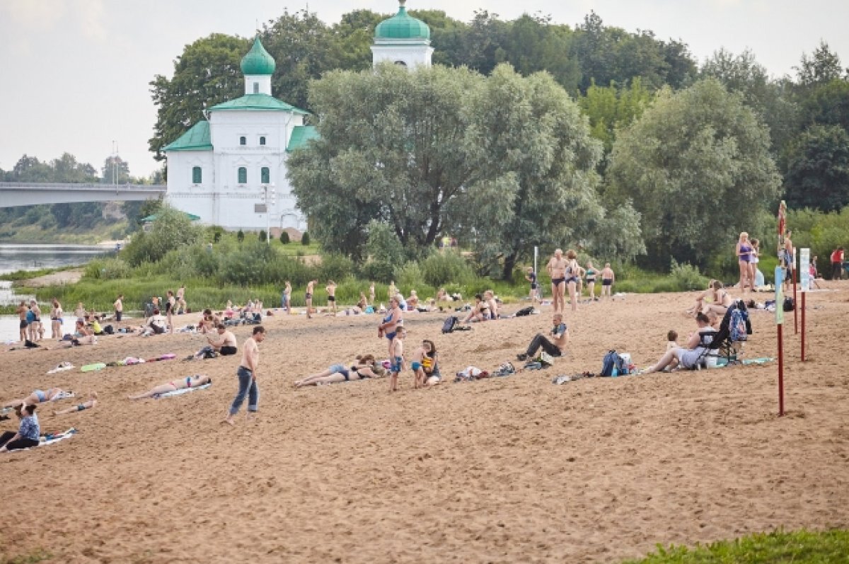 пляж в пскове