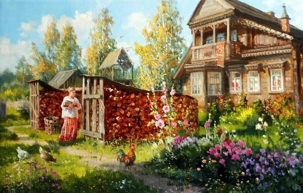 Володя в деревне. Володя в деревне. Деревенский пейзаж. Володя в деревне. Володя в деревне.