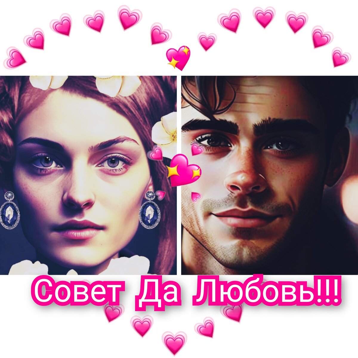 Изображение взято из нейросети. Фоторедактор. Аркадий и Варя вместе...