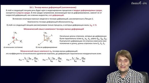 Эглит М.Э.-Основы механики сплошных сред - 16.Модель линейной среды.Линейно-упругая среда.Закон Гука