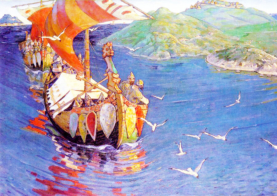 Ладьи славян на картине Н.К. Рериха(wikipedia.org)
