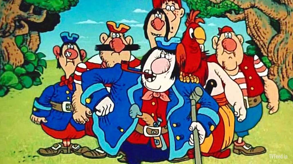 Пираты из мультфильма "Остров сокровищ" похожи, но не они. 