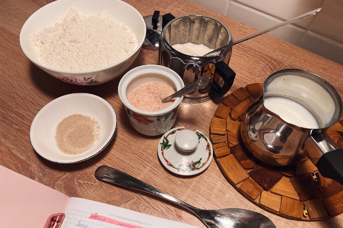 Ингредиенты для теста 🍕