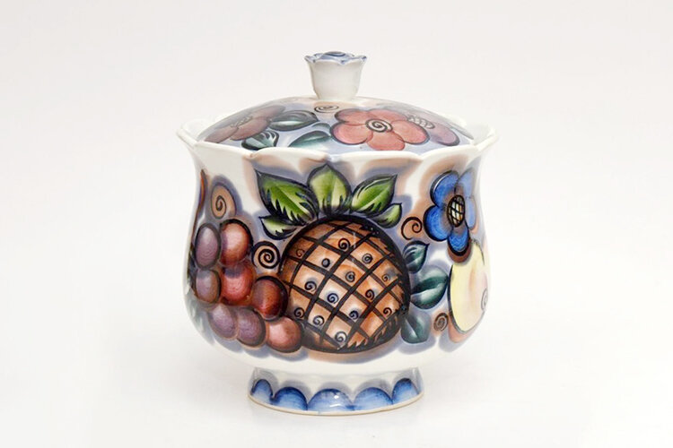 Компотница из набора «Сладка ягода». 1976 год, ЗиК. Автор Наталья Юрьевна Лепкалюк