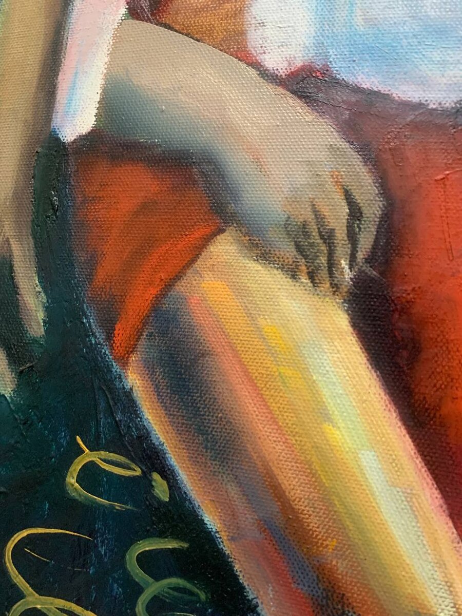 Фрагмент картины "Подмена ценностей" (Берегиня) резидента Созерцай художницы Марины Петровой