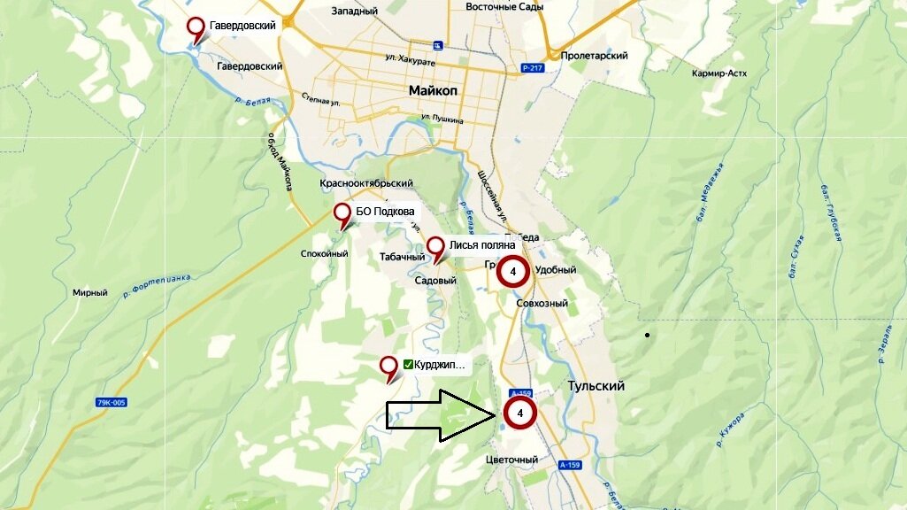 Карта платных водоемов краснодарского края