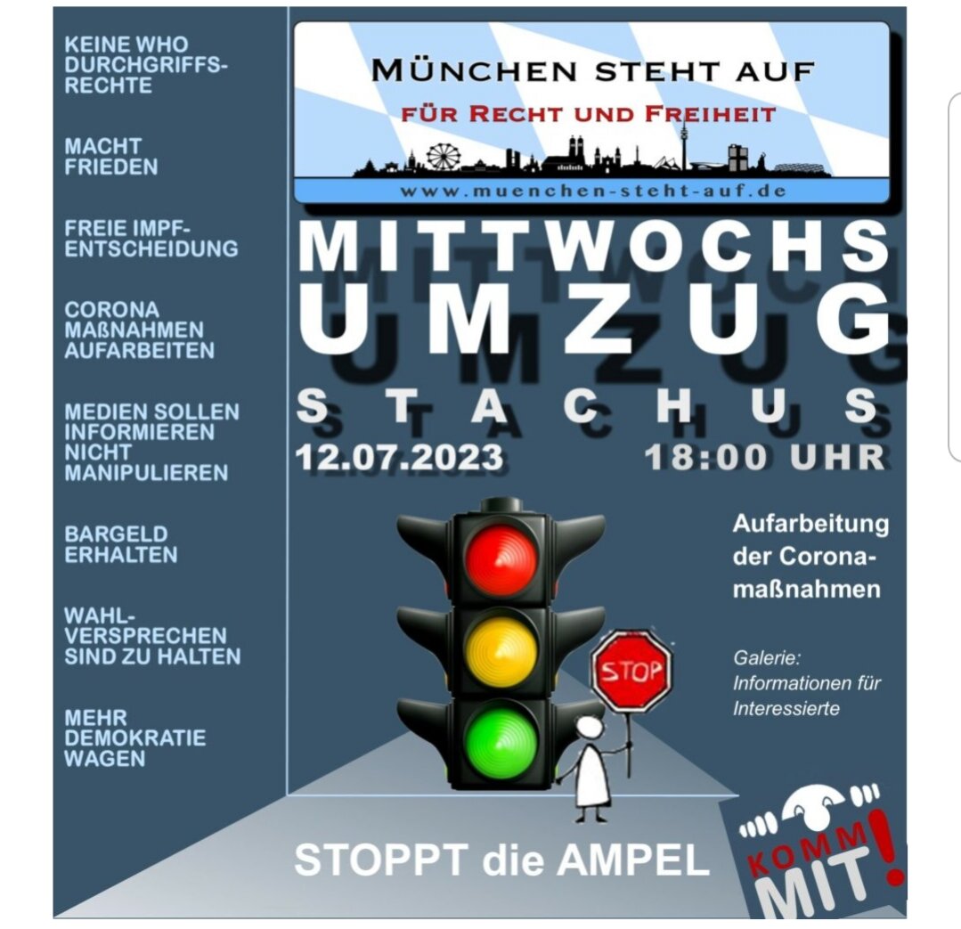 Стоп светофор! Демонстрация против коалиции правящих партий Германии. Мюнхен