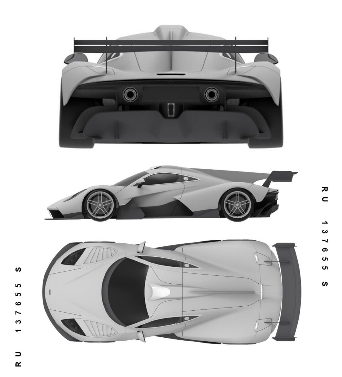    В России запатентовали новый спорткар. Вот как он выглядит