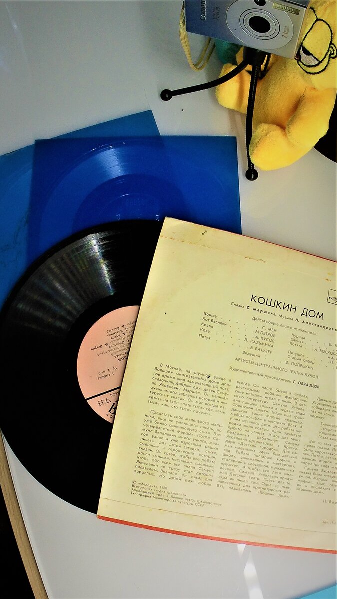 Виниловая пластинка Кошкин дом, редкая, год издания 1989, тираж 350 экз.