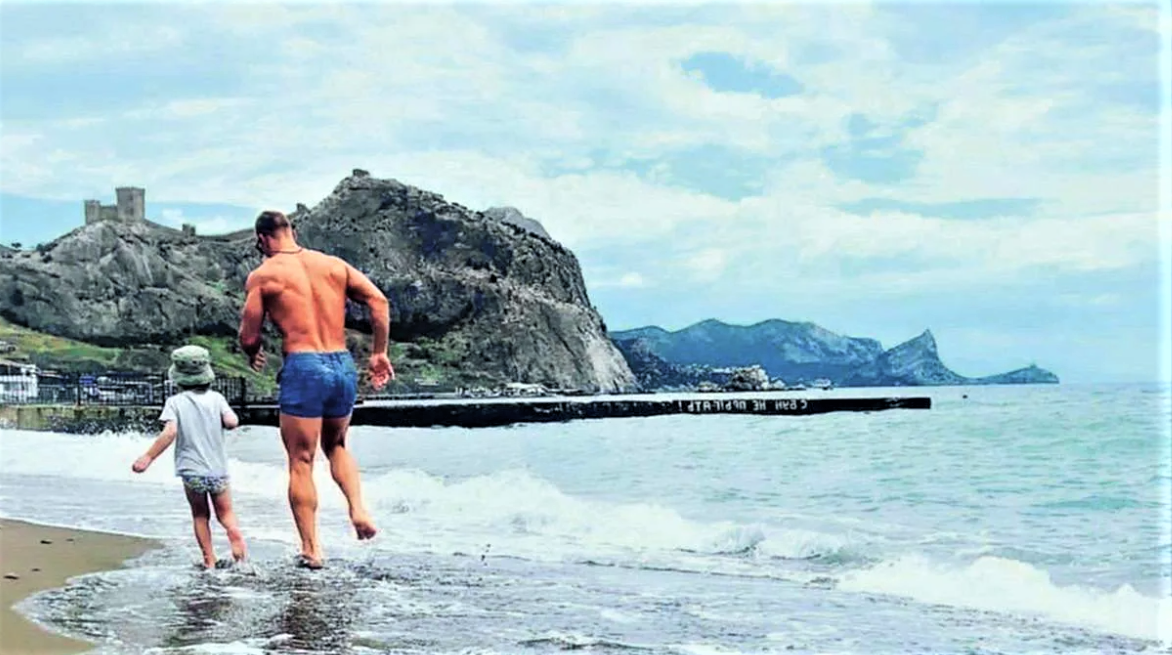 Роман Курцын с сыном