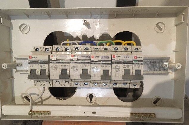 Типичный (к сожалению) квартирный электрощит