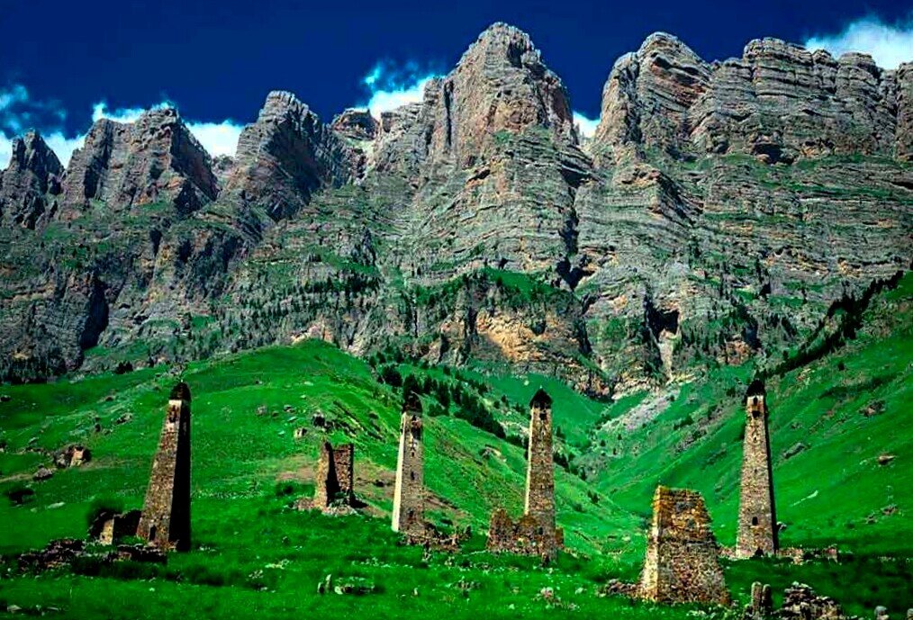 Красивый пейзаж на Северном Кавказе