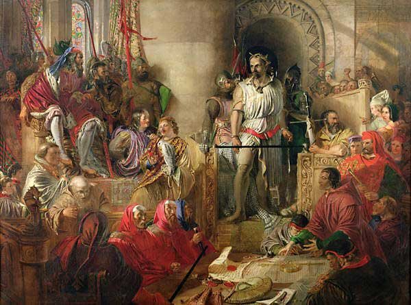 Уоллес на суде в Вестминстере. Худ. Дэниел Маклайз (1860-е гг.)