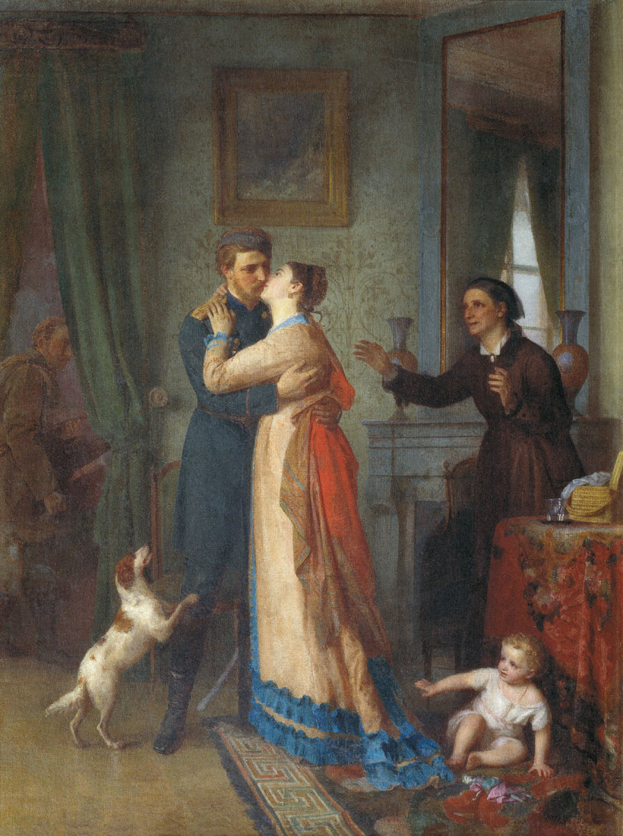 "Возвращение с войны" (1878) Государственная Третьяковская галерея