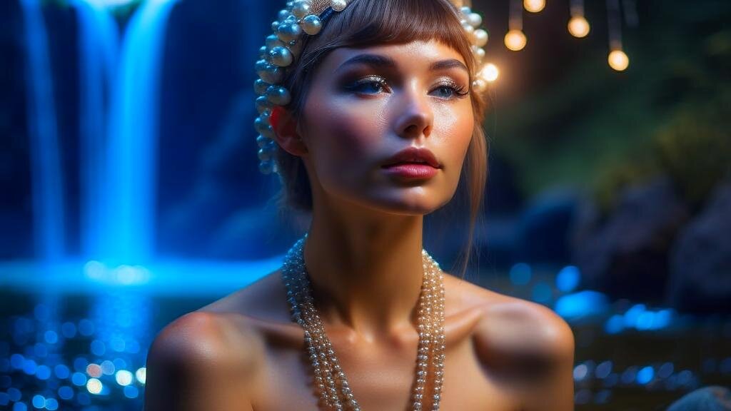 Девушка Рак с жемчугами.  Фото rudalle.ru 