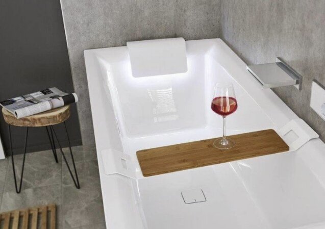 Бамбуковая полочка для ванны 75-80см Riho