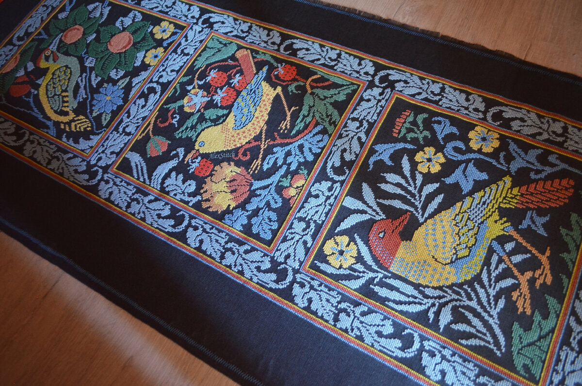 Птичий триптих Уильяма Морриса по схемам Barbara Hammet