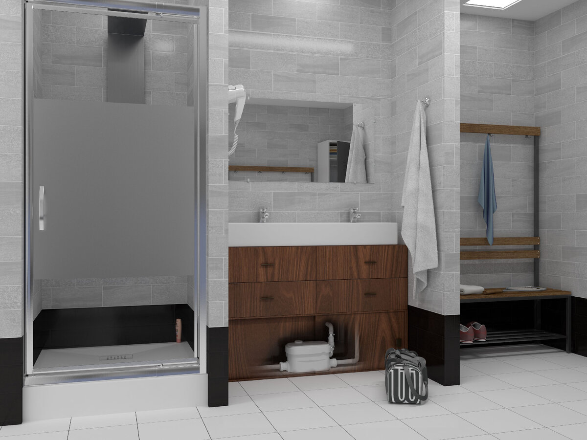 Waterlift 2 - санитарный насос для душевого поддона