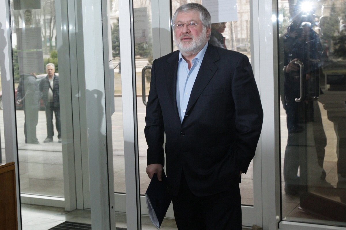    Игорь Коломойский во время пресс-конференции в качестве губернатора Днепропетровской области Вадим Андрюхин