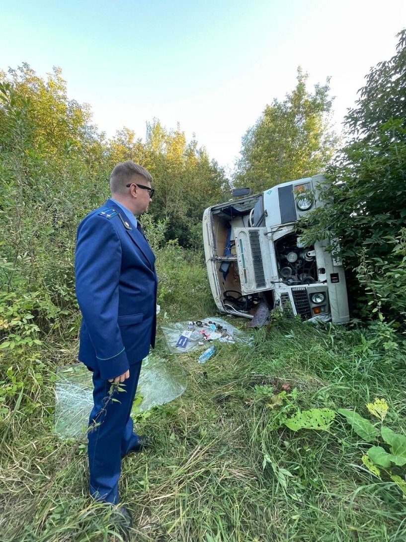ДТП с автобусом в Омском районе    📷