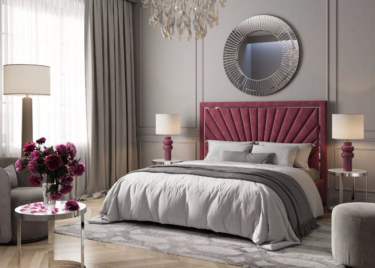 Спальня с кроватью Portofino бордовая (арт. 101)