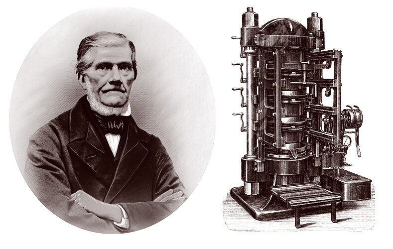 Ван Хаутен и его пресс для отжима какао-масла из жареных зерен