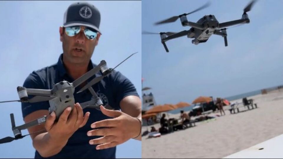 Оператор готовит дрон к патрулированию 