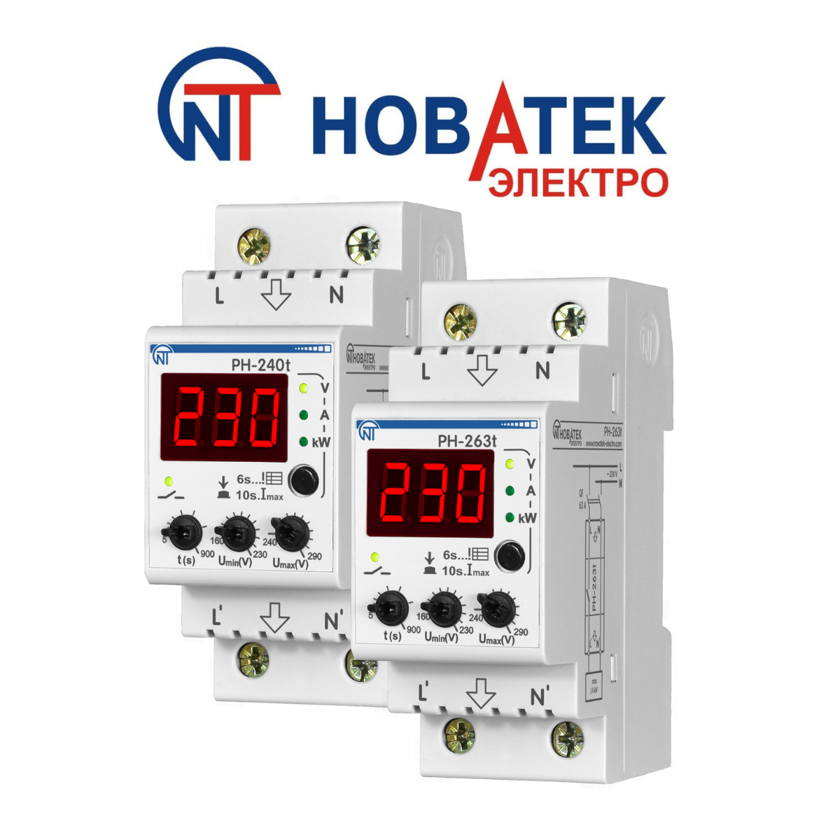 Рисунок 1. Реле напряжения Новатек-Электро
