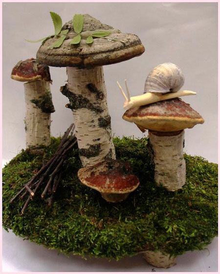 Резные грибы из дерева - la boutique du champignon