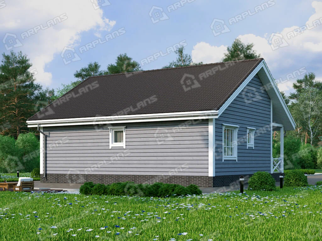 Каркасный дом серого цвета фото