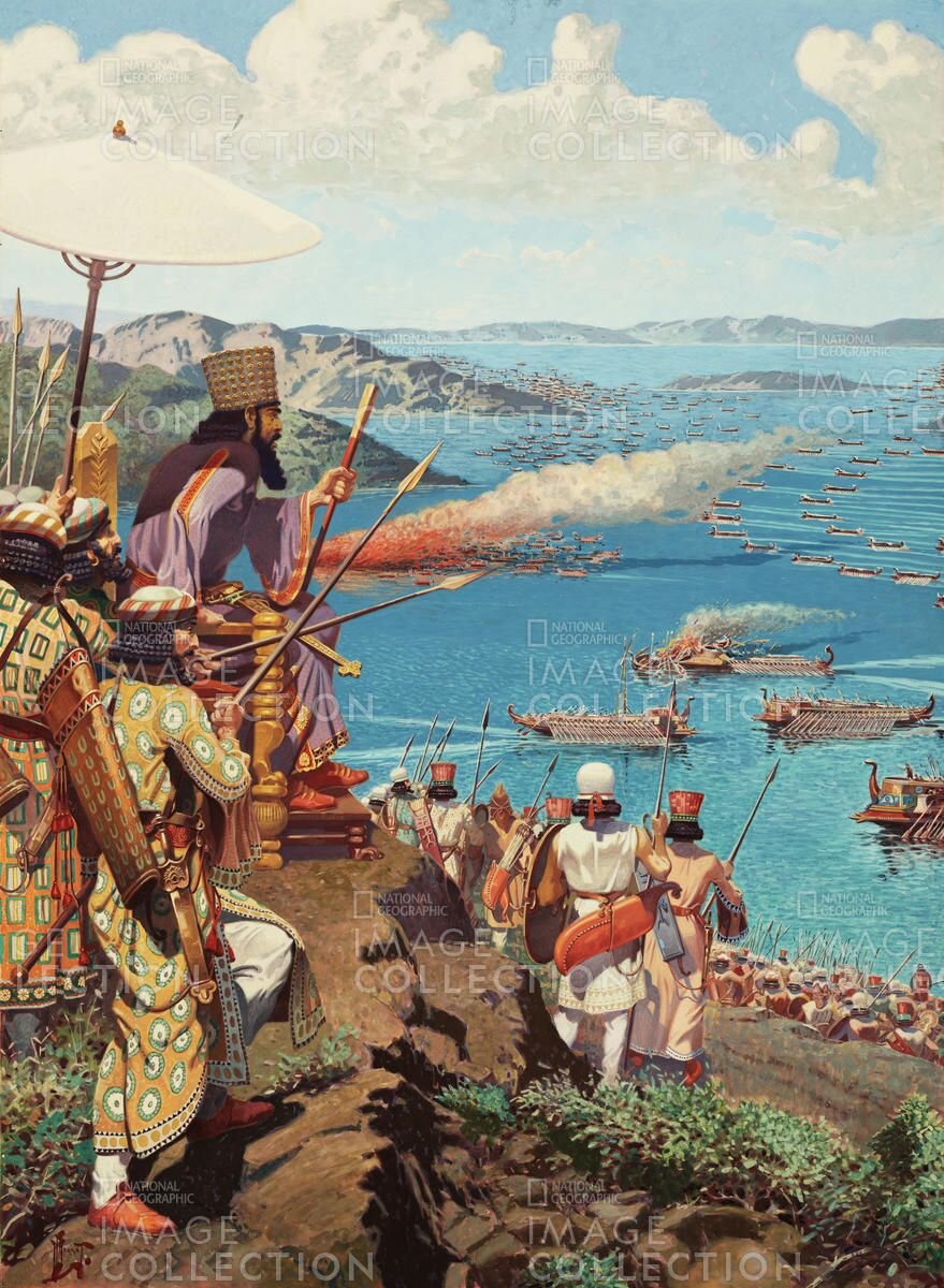 Саламинское сражение в древней Греции. Саламинское сражение Ксеркс. Саламинское сражение персидские корабли. Греко-персидские войны Саламинское сражение.