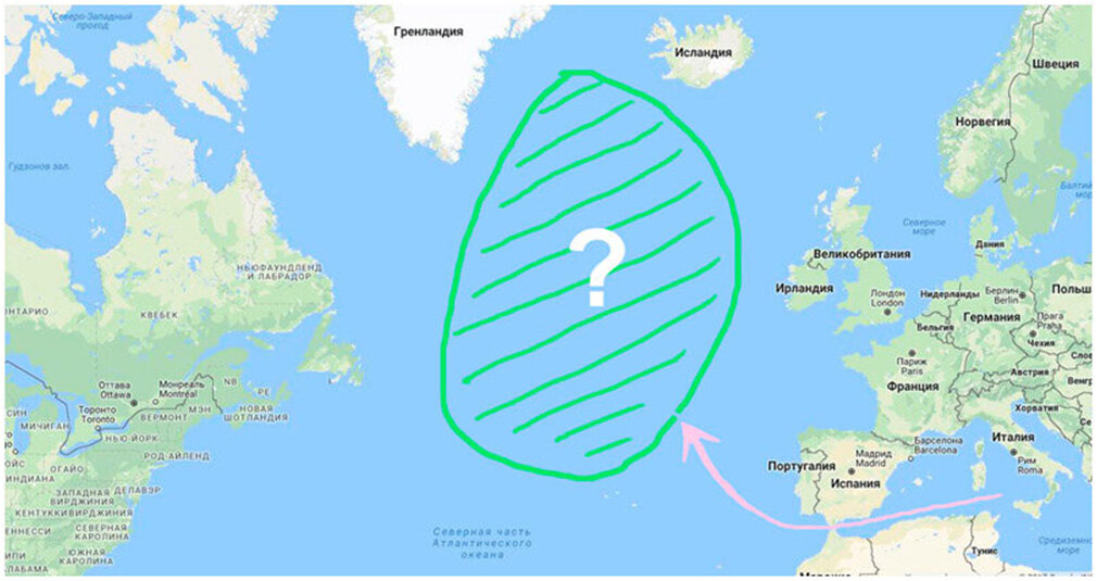 Область, где могла находиться Атлантида