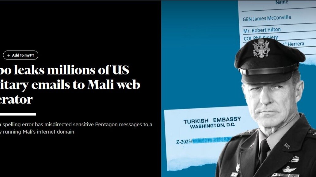     На протяжении десяти лет из-за банальной опечатки в электронном адресе сотрудники Пентагона, и не только они, передавали конфиденциальную информацию в компанию, управляющую интернет-доменом Мали. А правительство этой африканской страны, отмечает Financial Times, «тесно связано с Россией».