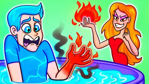 BARBIE AND KEN, BUT THEY'RE ELEMENTALS?! || HOT vs COLD Challenge || Avocado Couple