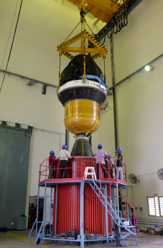 Третья ступень индийской ракеты-носителя. Фото: Indian Space Research Organization