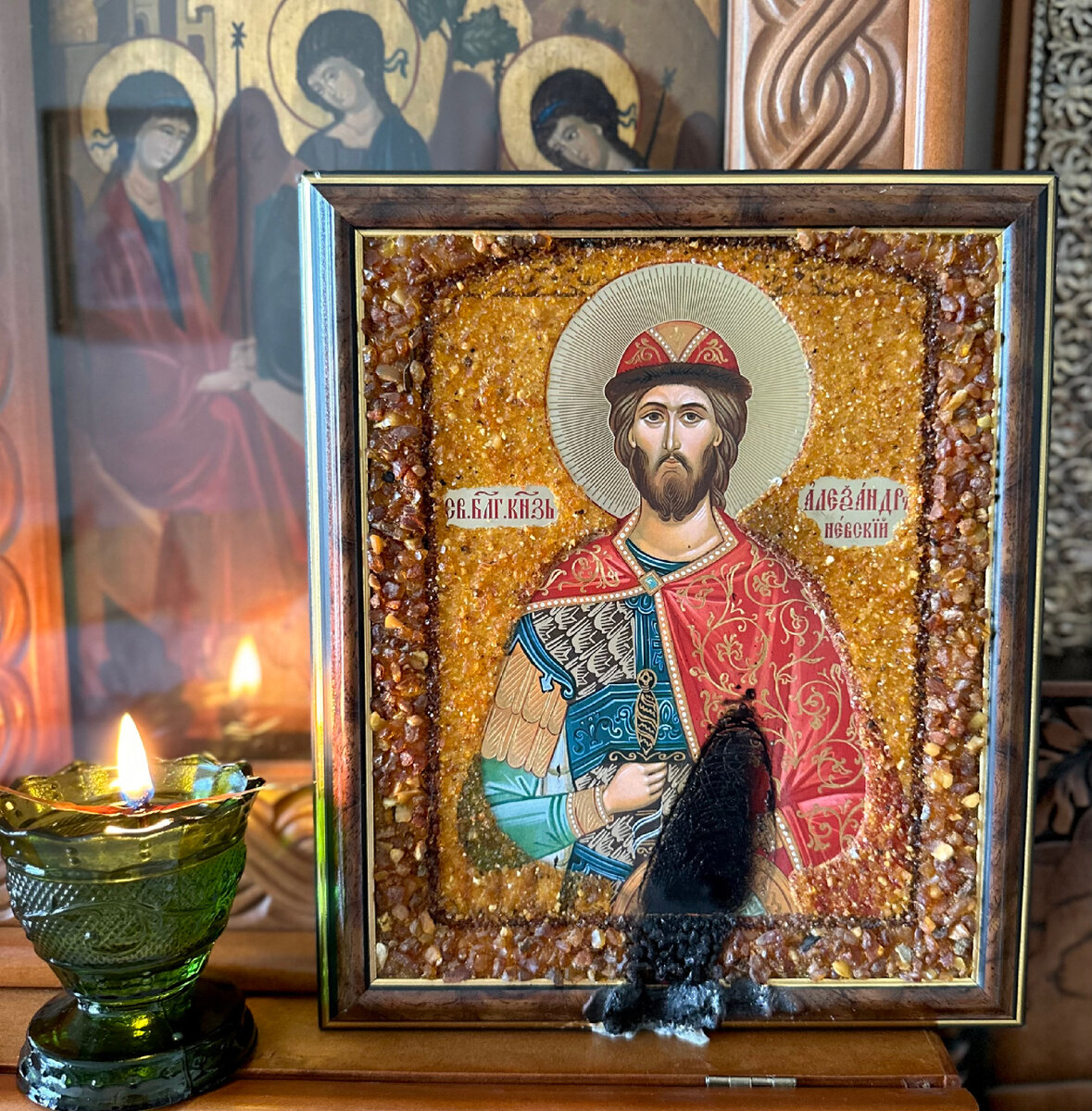 Та самая икона Александра Невского у нас дома