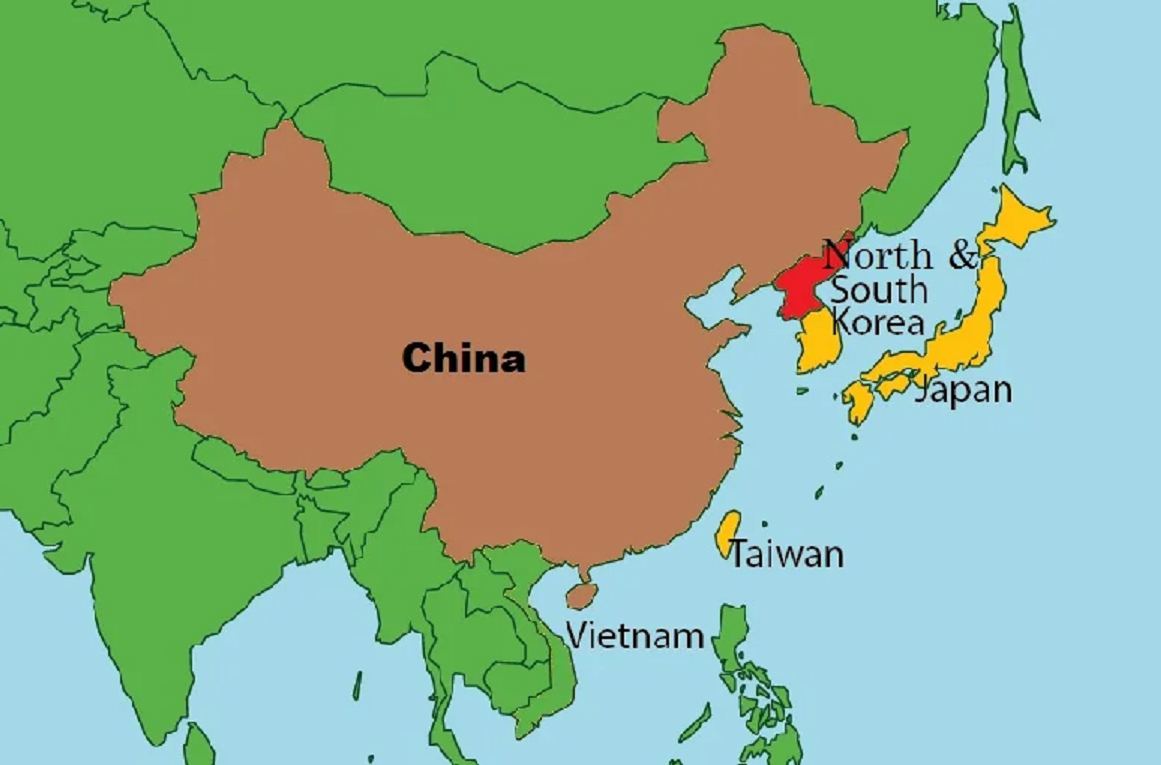 Где китай где вьетнам. Карта Китая и Кореи Тайвань. Тайвань на карте Азии. Карта Тайвань и Китай на карте. Карта Китай Тайвань Япония.