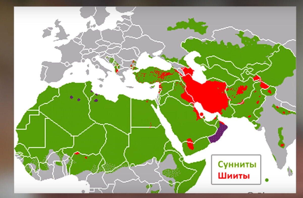 Мусульмане на карте. Карта мусульмане сунниты шииты. Карта суннитов и шиитов.