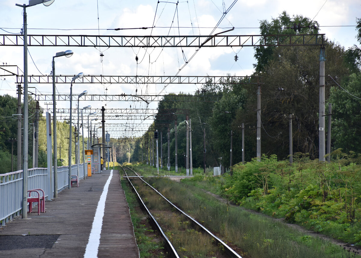 Строительство разъезда Лебзино. Вид в сторону Талдома.